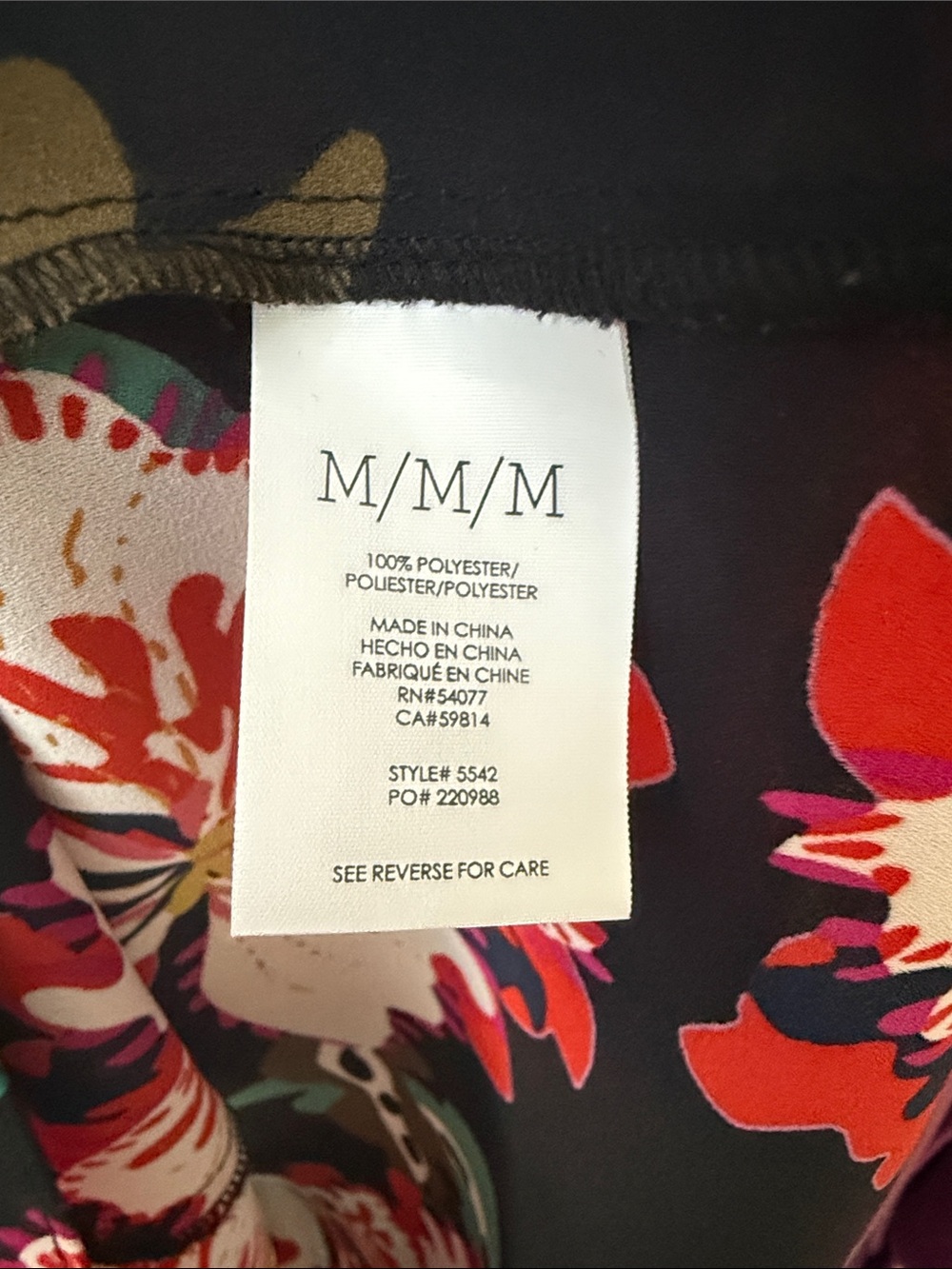CAbi Sleeveless Hibiscus Floral Tank in Black, Red, White - Picture 6 of 6